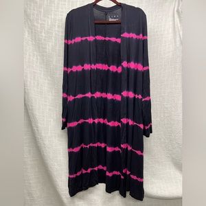 Lane Bryant Blue & Pink Cardigan - Plus Size 14